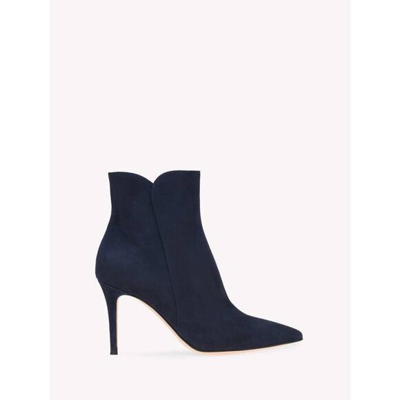 Gianvito Rossi Levy 85mm Ankle Boots in Denim Suede 41 - Picture 1 of 4